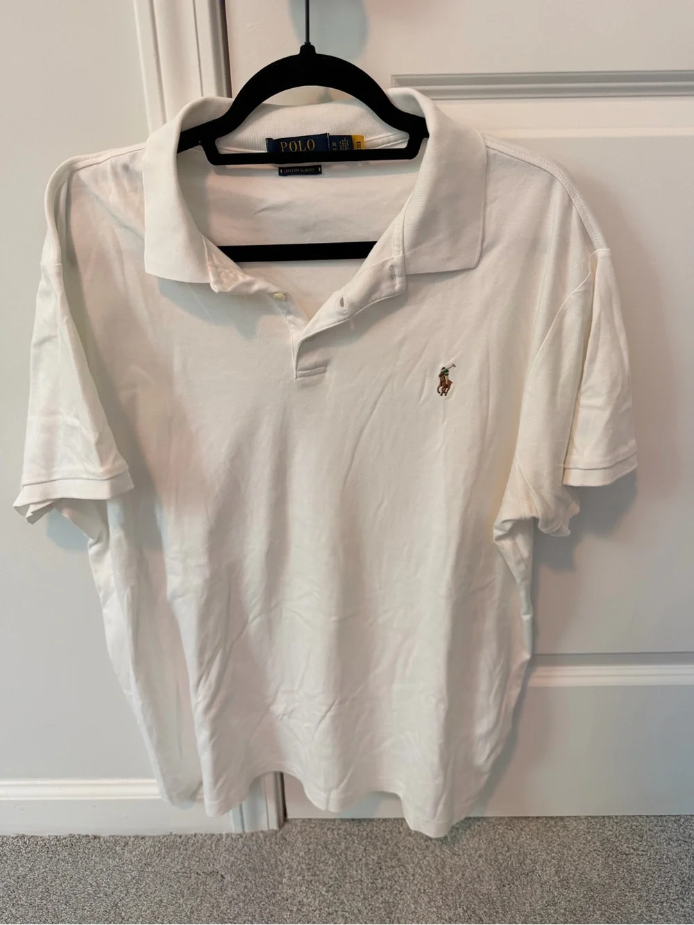 Ralph Lauren White Men’s Polo with Embroidered Pony